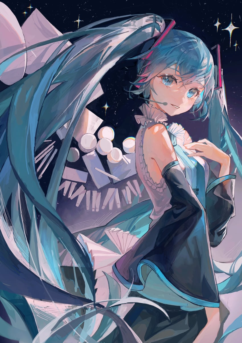 hatsune miku (vocaloid and 1 more) drawn by blinklikeer