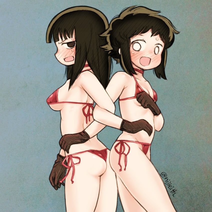 kanbayashi shiori and machida sawako (bernard-jou iwaku.) drawn by eisu_(eith)