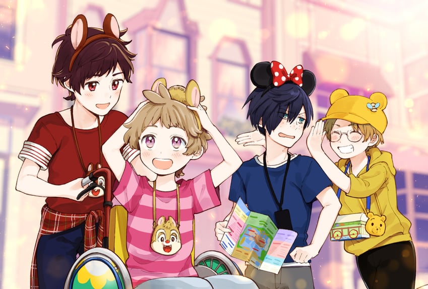 dale, chip, jinnai enta, kuji toi, yasaka kazuki, and 1 more (mickey mouse & friends and 3 more) drawn by karushiumu_shougyo