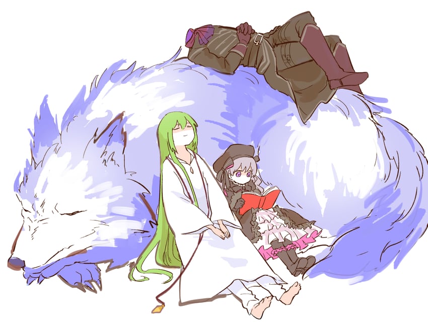 enkidu, nursery rhyme, lobo, and hessian (fate and 1 more) drawn by himeko_(nico6v6pachi)