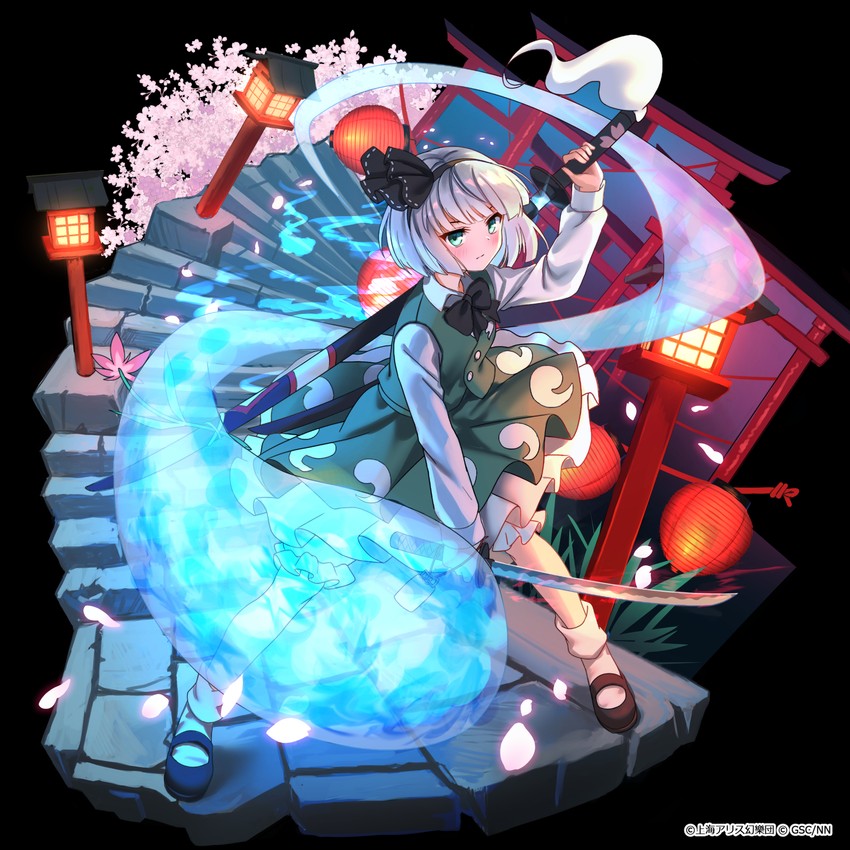 konpaku youmu (touhou and 1 more) drawn by roke_(taikodon) and rotte_(1109)
