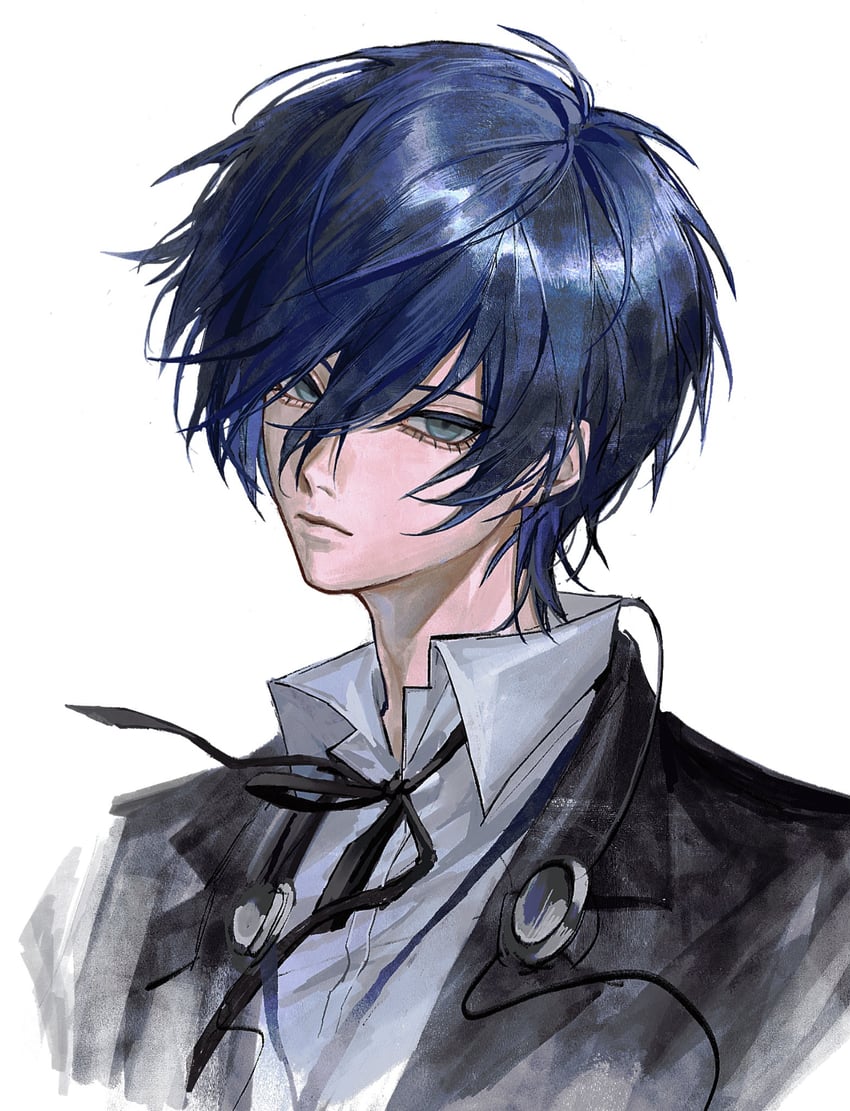 yuuki makoto (persona and 1 more) drawn by bonley