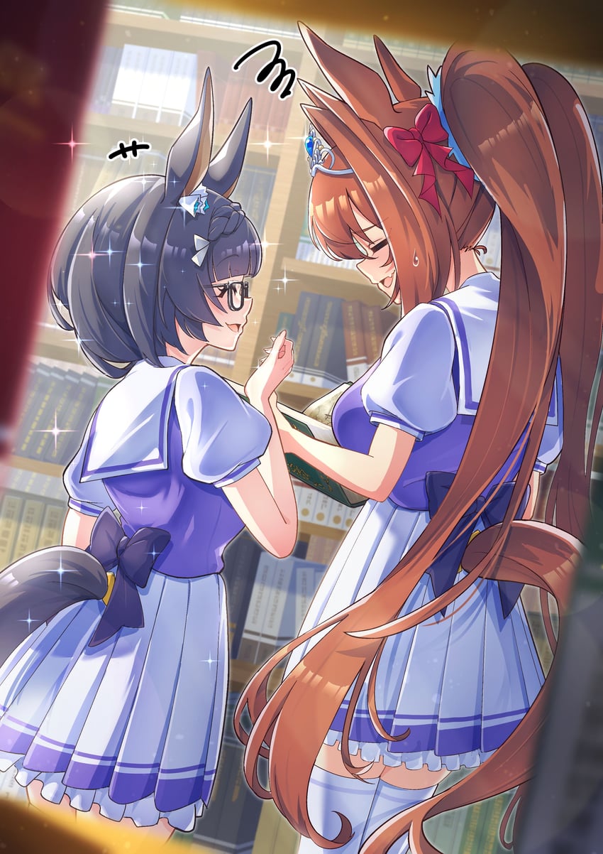 daiwa scarlet and zenno rob roy (umamusume) drawn by kurokawa_heuy