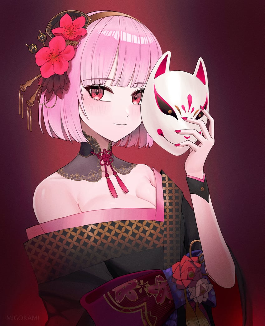 mori calliope (hololive and 1 more) drawn by migokami