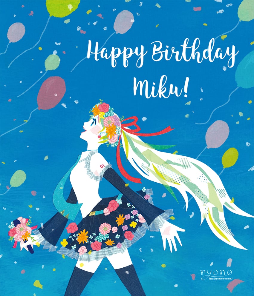 hatsune miku (vocaloid) drawn by ryono
