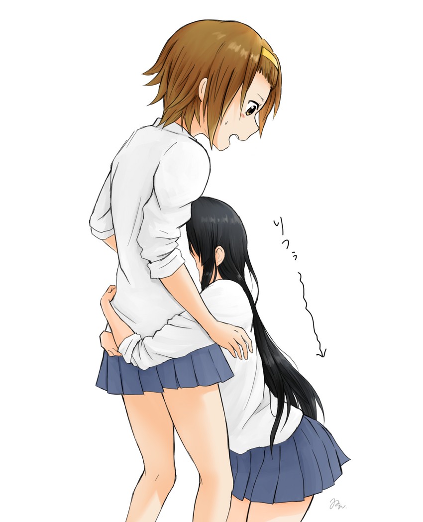 akiyama mio and tainaka ritsu (k-on!) drawn by een941