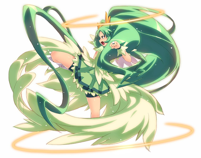 midorikawa nao and cure march (precure and 1 more) drawn by tasaka_shinnosuke