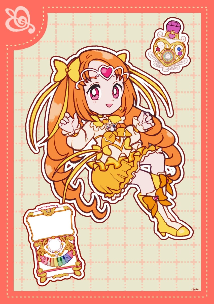 shirabe ako and cure muse (precure and 1 more) drawn by uwded_207