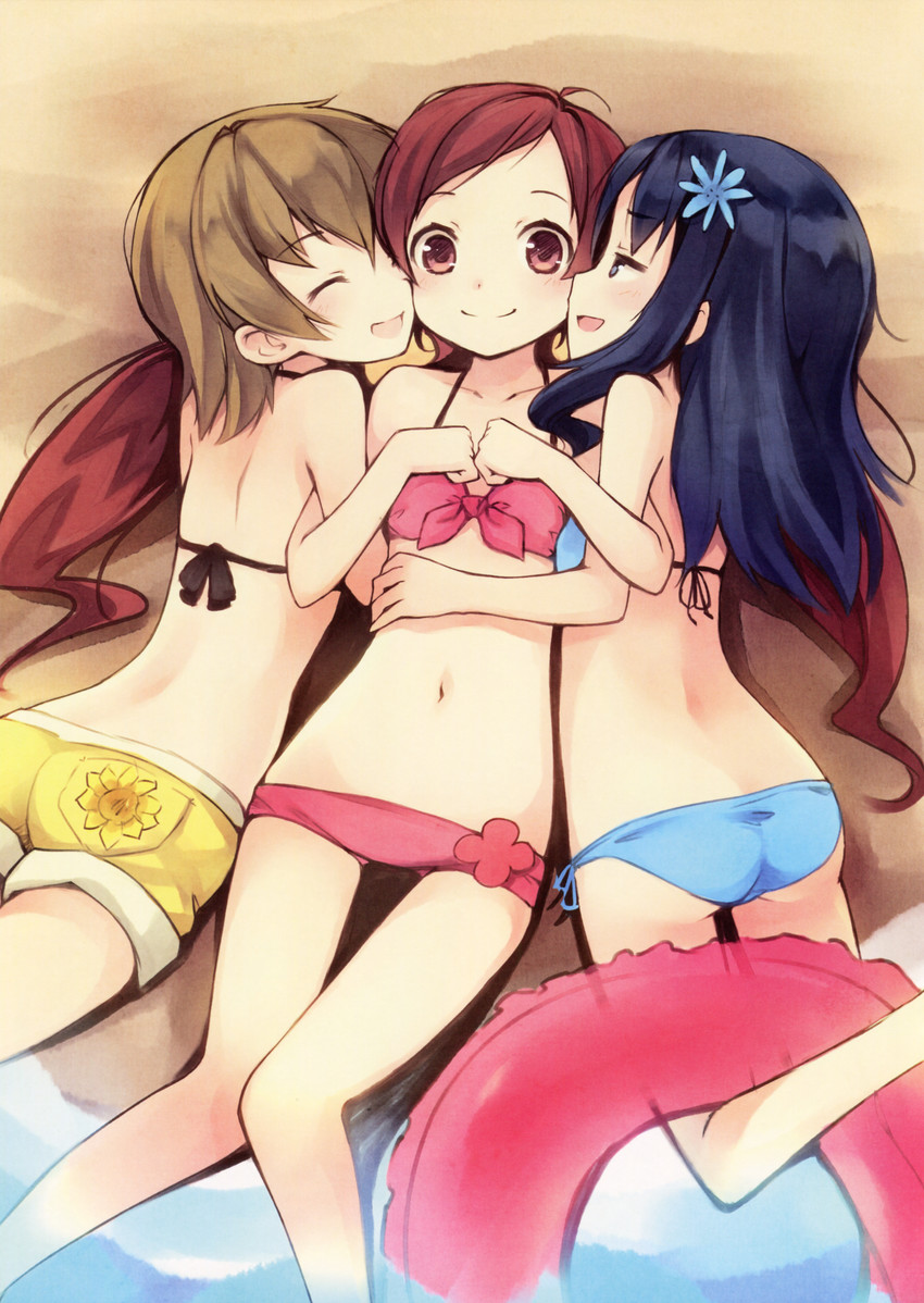 kurumi erika, hanasaki tsubomi, and myoudouin itsuki (precure and 1 more) drawn by kyuri