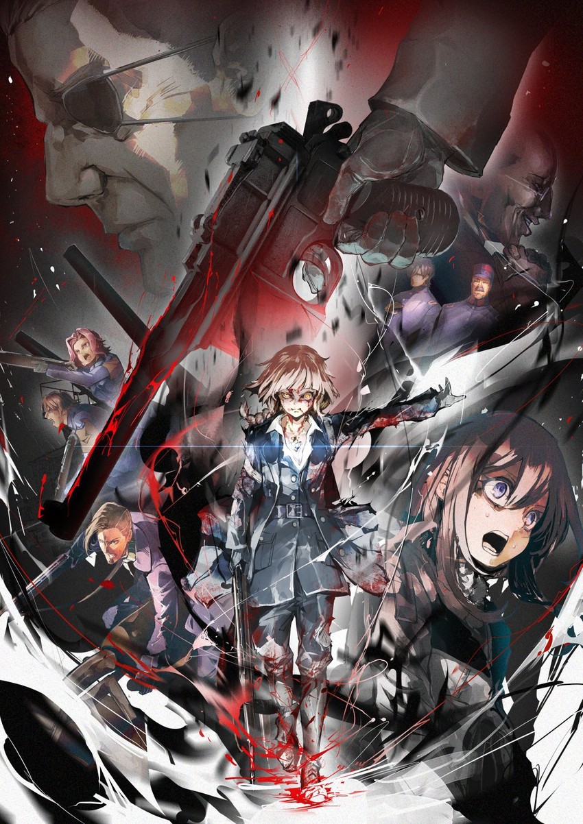 tanya degurechaff, viktoriya ivanovna serebryakov, mary sue, loria, anson sue, and 1 more (youjo senki) drawn by neichiru