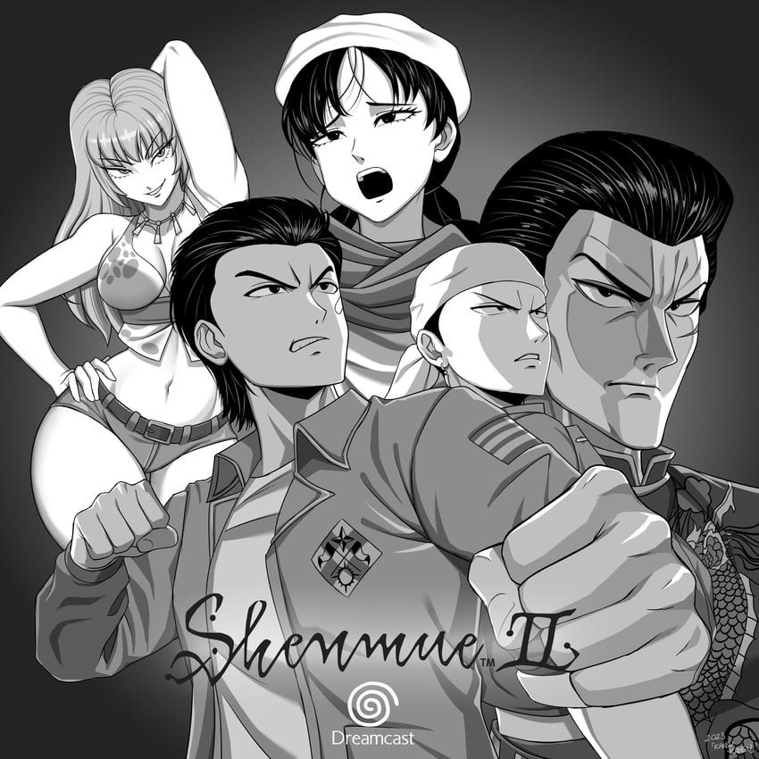 ling shen hua, hazuki ryou, joy, ren wu ying, and lan di (shenmue and 1 more) drawn by kansu-kansu