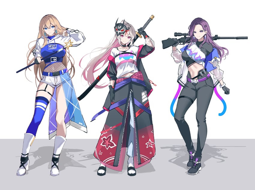 amamiya mirei, alicia blanche, and yoo soohyun (solo leveling and 1 more) drawn by sparks_summer