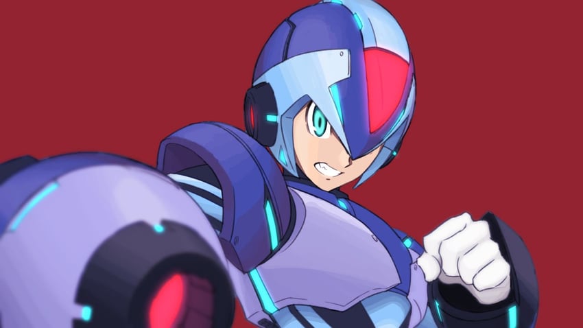 x (mega man and 1 more) drawn by massamu