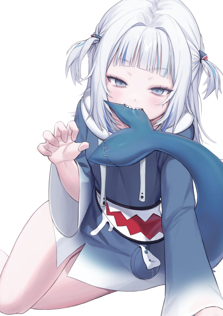 gawr gura (hololive and 1 more) drawn by p00nipooni