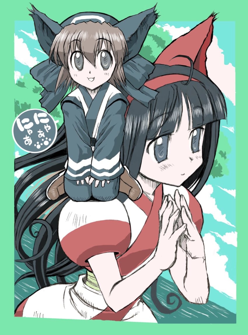 nakoruru and rimururu (samurai spirits) drawn by hisashi_kadota