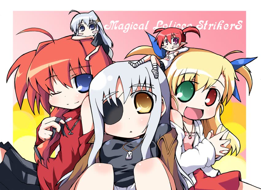 vita, vivio, reinforce zwei, cinque, and agito (lyrical nanoha and 1 more) drawn by nanateru