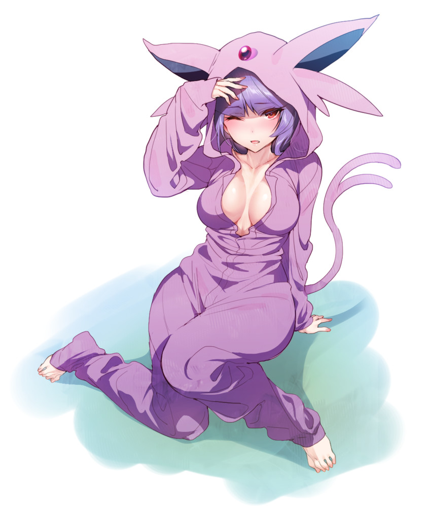 espeon and sabrina (pokemon and 1 more) drawn by hizuki_akira