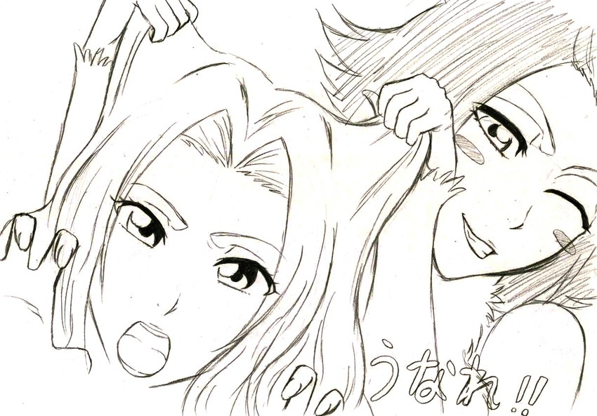 matsumoto rangiku and haineko (bleach and 1 more) drawn by haruka_(the_end_is_far)