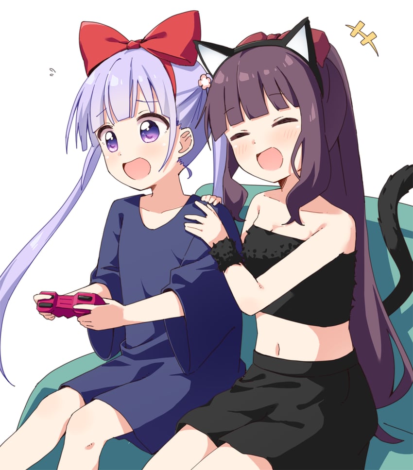 suzukaze aoba and takimoto hifumi (new game!) drawn by haru_(konomi_150)