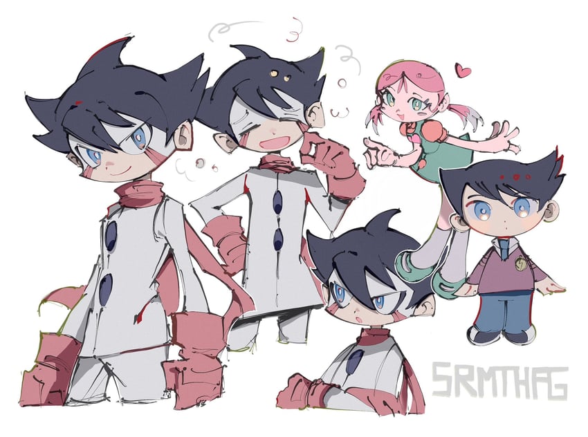 chiro and jinmay (super robot monkey team hyperforce go!) drawn by kukakooo
