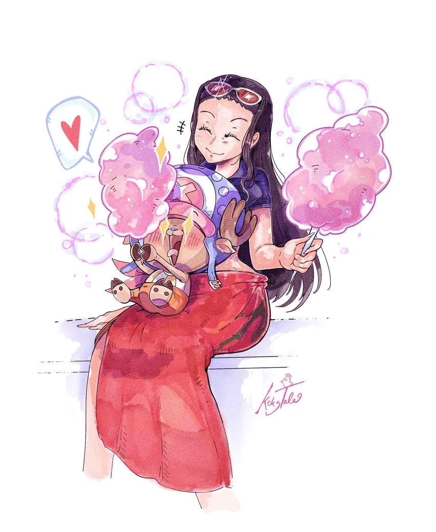 nico robin and tony tony chopper (one piece) drawn by kekstala