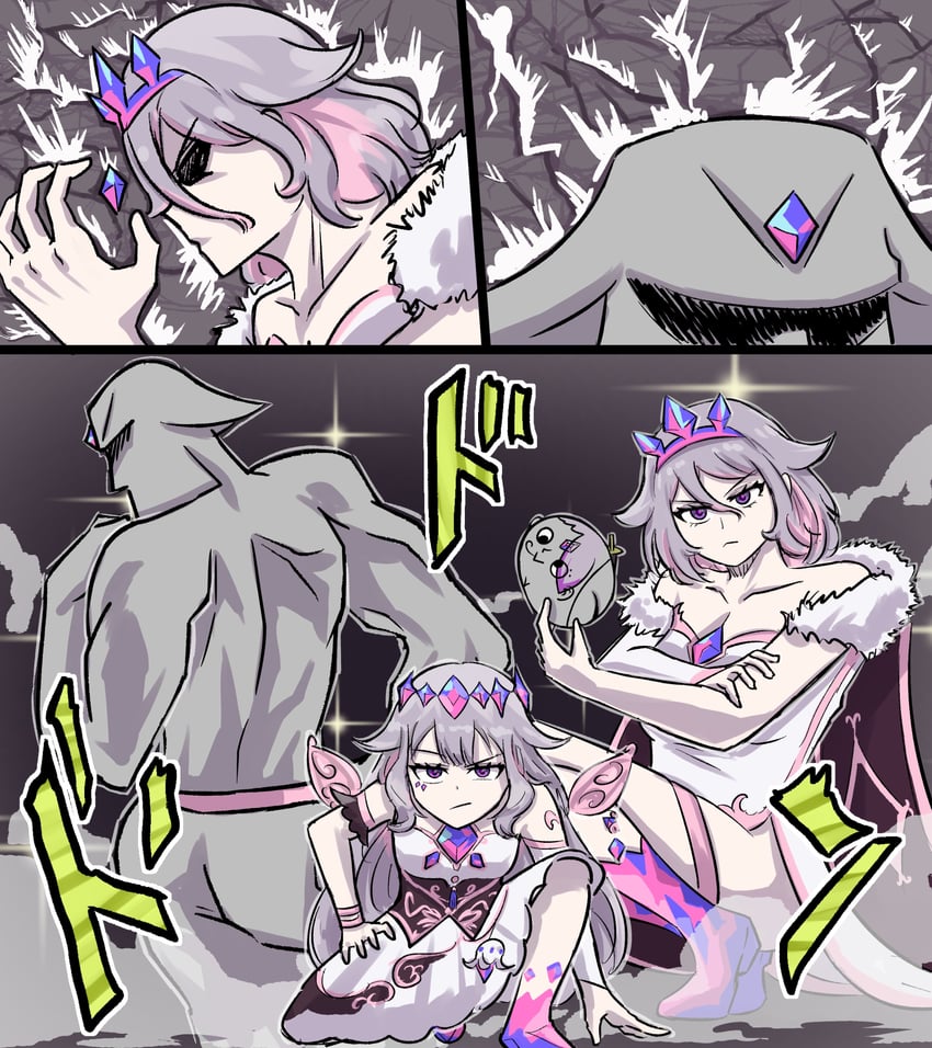 koseki bijou, pebble, momseki, and dadseki (hololive and 3 more) drawn by dunkemz