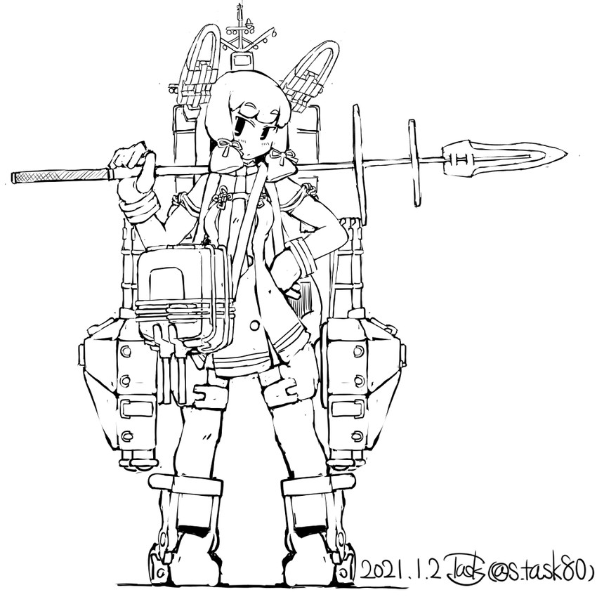 murakumo and murakumo kai ni (kantai collection) drawn by task_(s_task80)