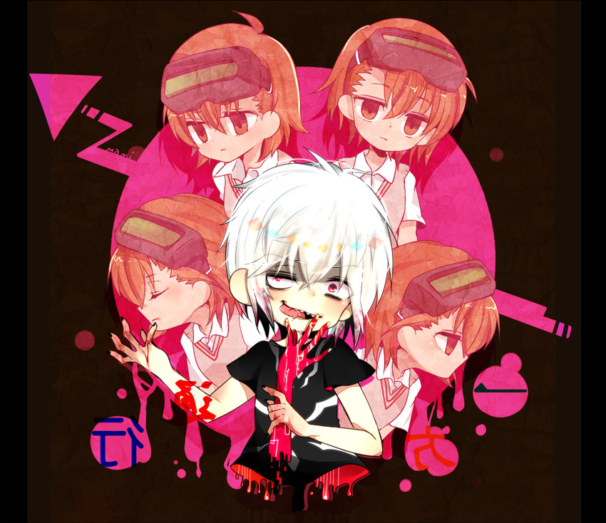 accelerator and misaka imouto (toaru majutsu no index and 1 more) drawn by mami_(sweetcandy)