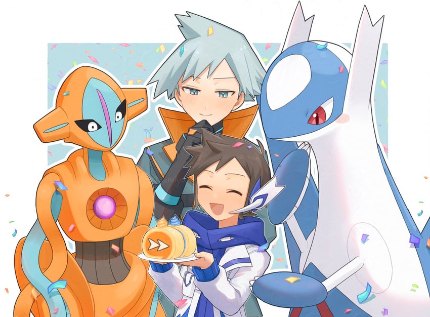 brendan, steven stone, latios, and deoxys (pokemon and 1 more) drawn by mio14s