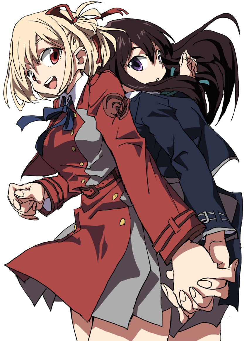 nishikigi chisato and inoue takina (lycoris recoil) drawn by shino_(2919)