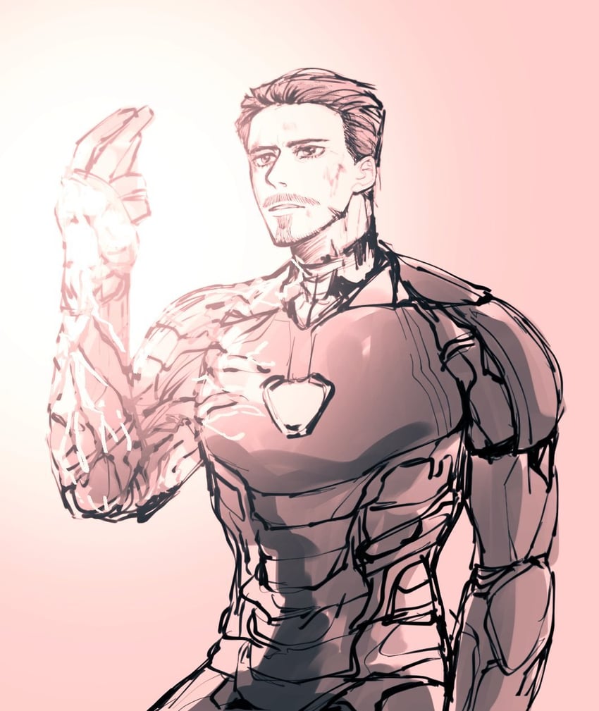 tony stark and iron man (marvel and 3 more) drawn by xxviolet