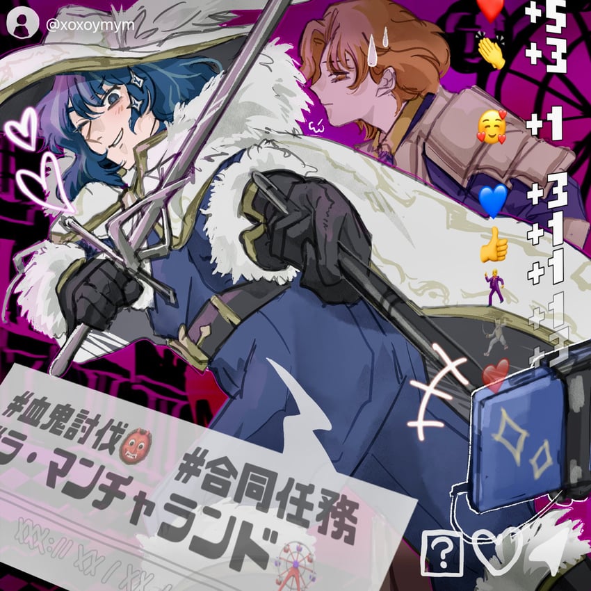 camille and paula (project moon and 1 more) drawn by yamotaro