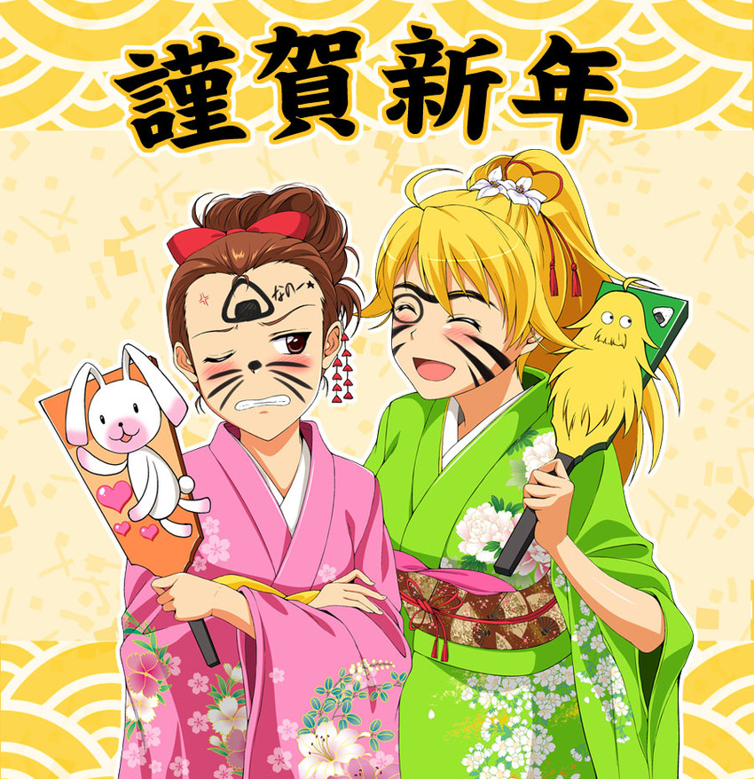 hoshii miki and minase iori (idolmaster) drawn by nishi_(count2.4)