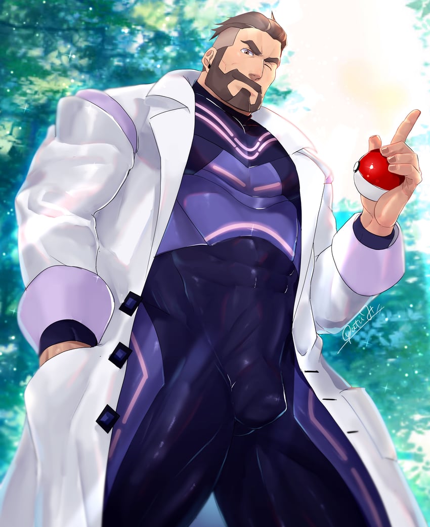 professor turo (pokemon and 1 more) drawn by oyatu55k
