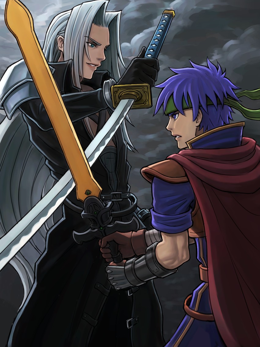 sephiroth and ike (fire emblem and 5 more) drawn by kotatsumuri_(yaugau)