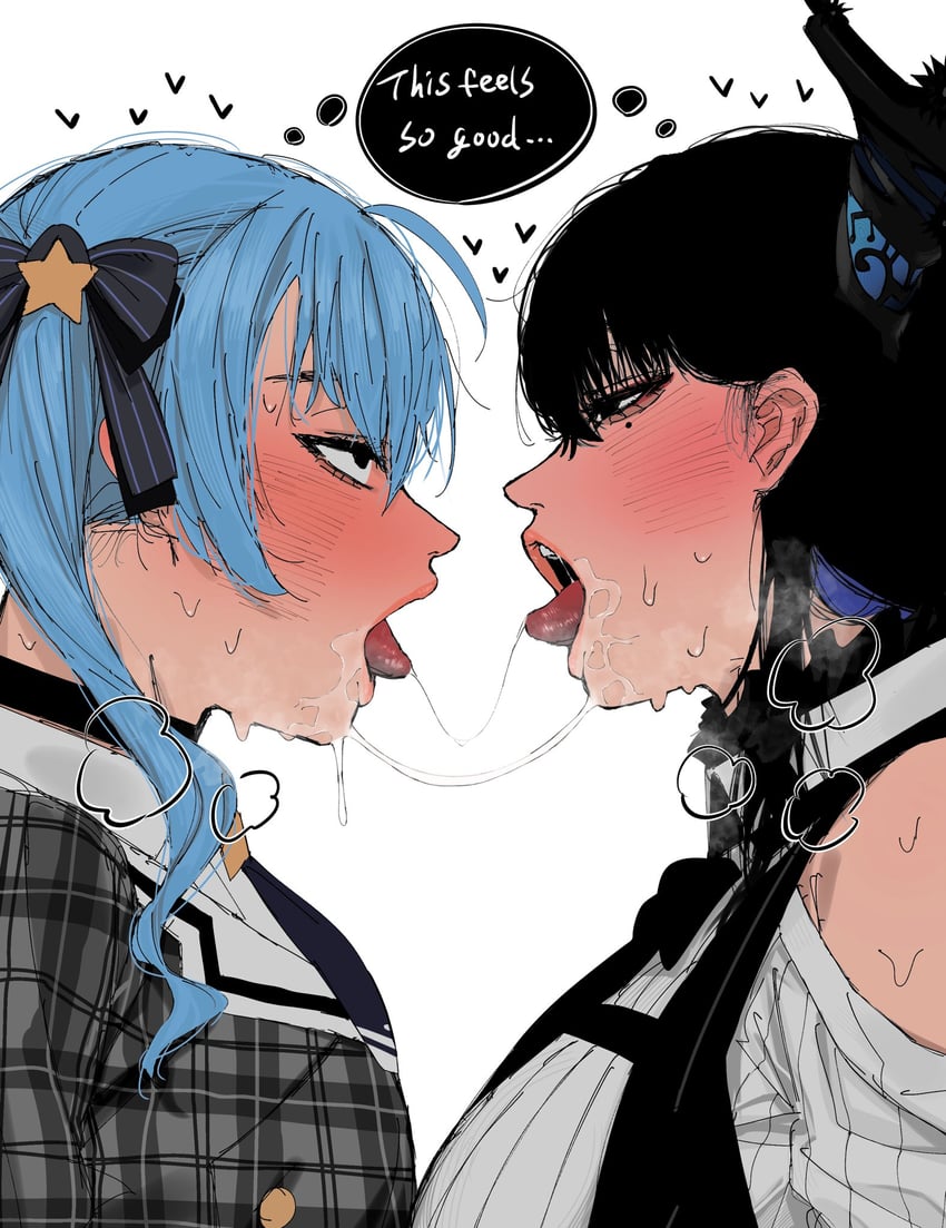hoshimachi suisei and nerissa ravencroft (hololive and 1 more) drawn by carrot_011
