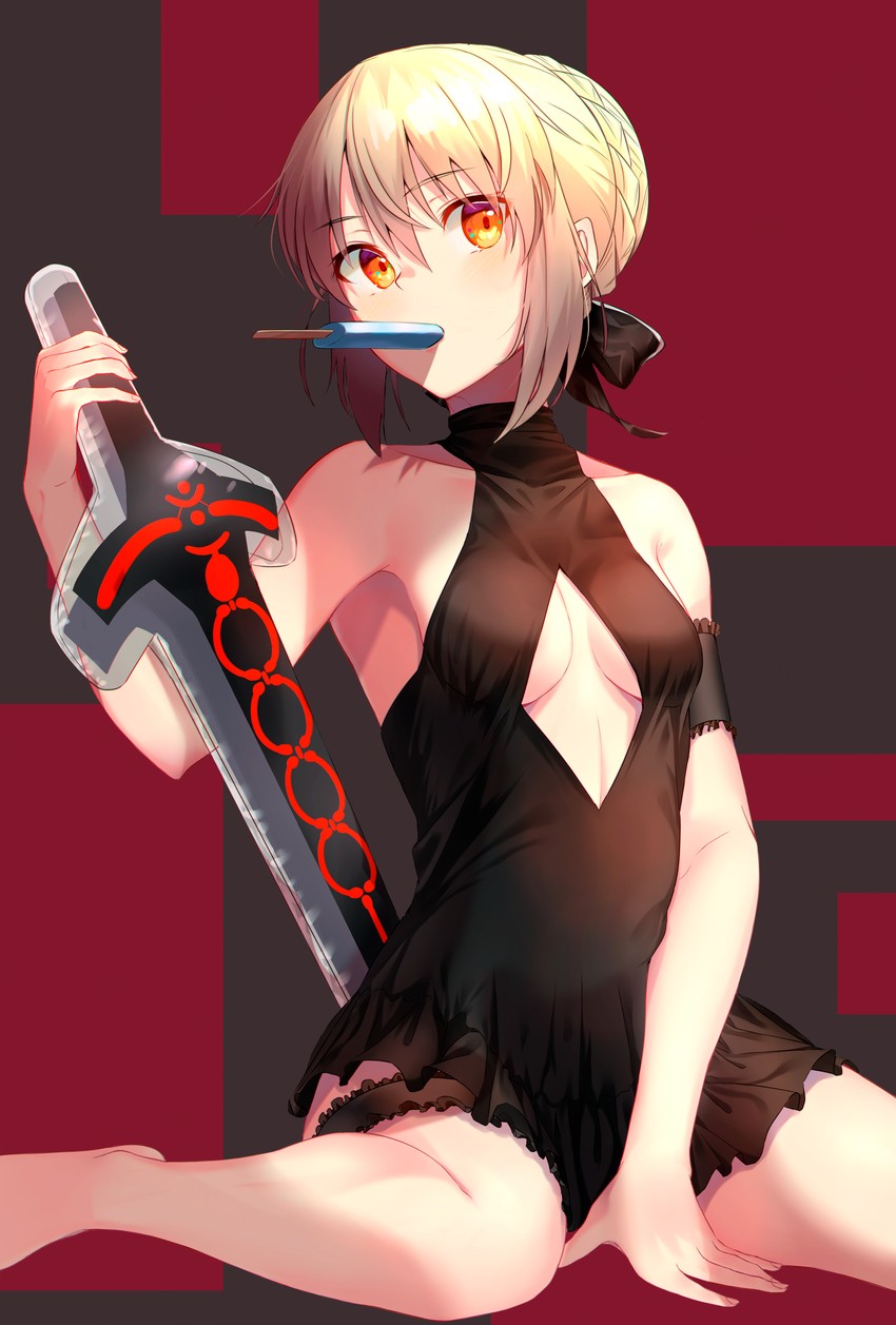 artoria pendragon and saber alter (fate and 1 more) drawn by jun_(aousa0328)