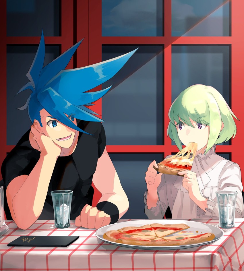 lio fotia and galo thymos (promare) drawn by kmyn_prma