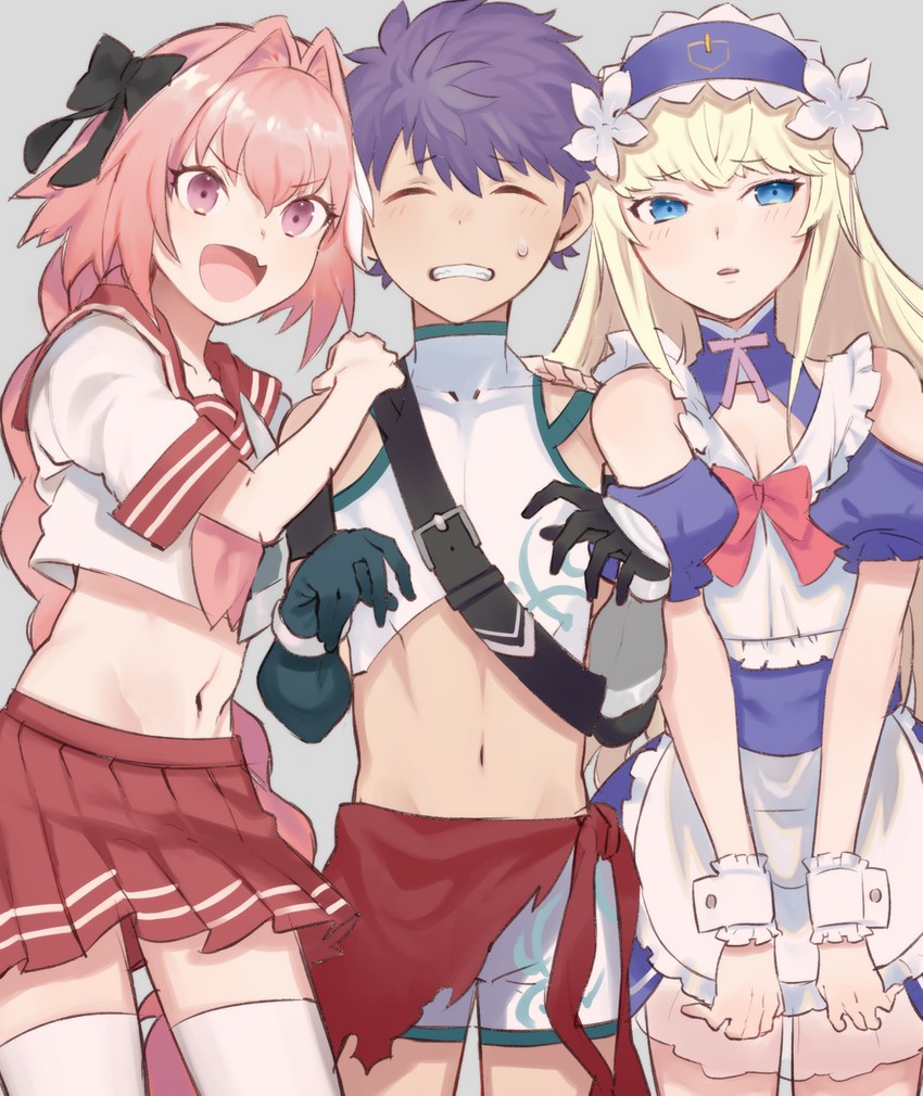 astolfo, chevalier d'eon, and fergus mac roich (fate and 2 more) drawn by tetsu_(teppei)