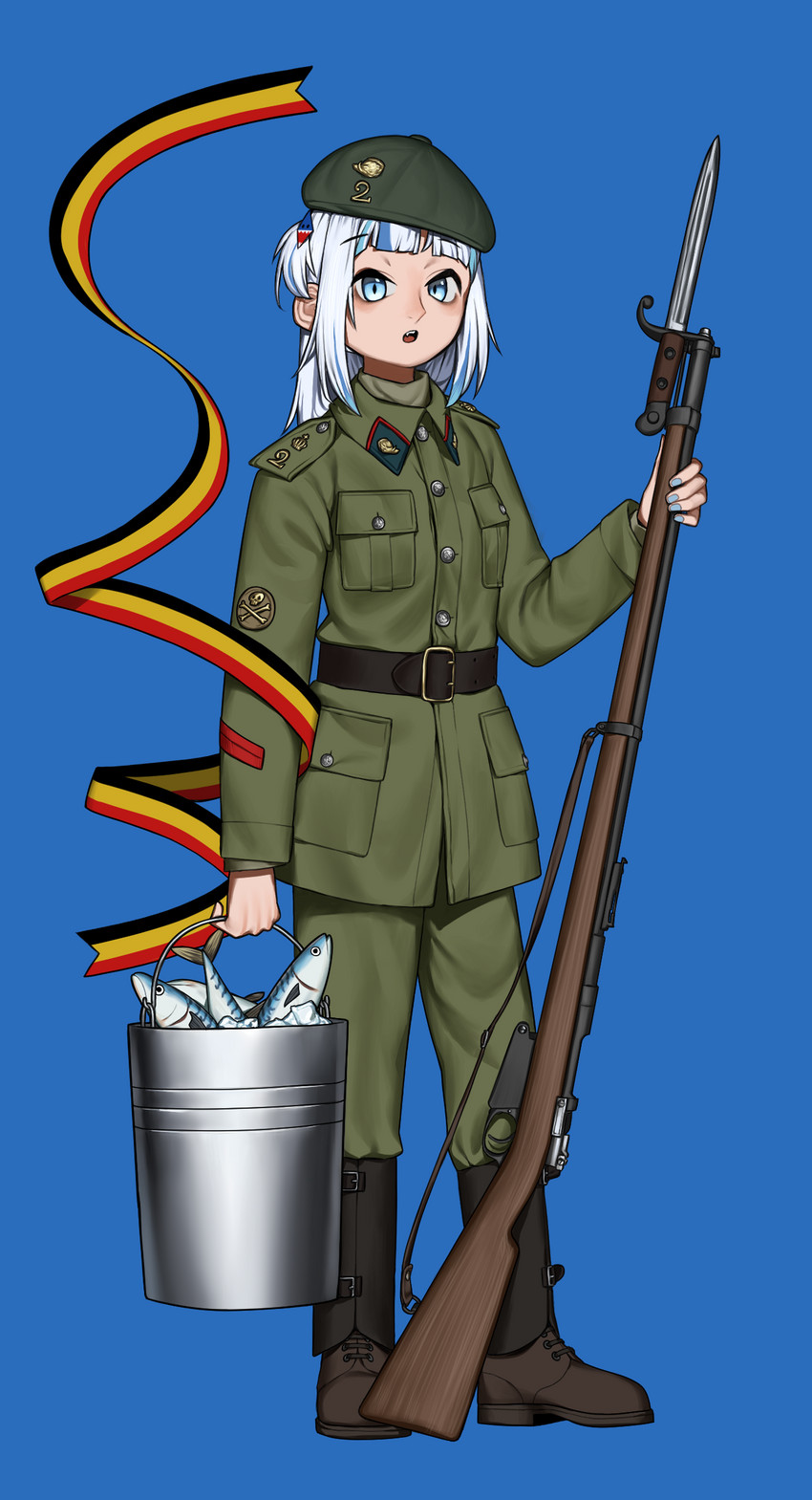 gawr gura (hololive and 1 more) drawn by pzkpfwi