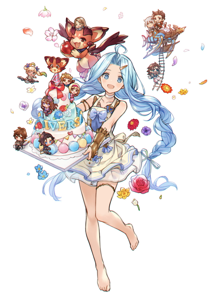djeeta, gran, sandalphon, vyrn, katalina, and 7 more (granblue fantasy) drawn by deretta