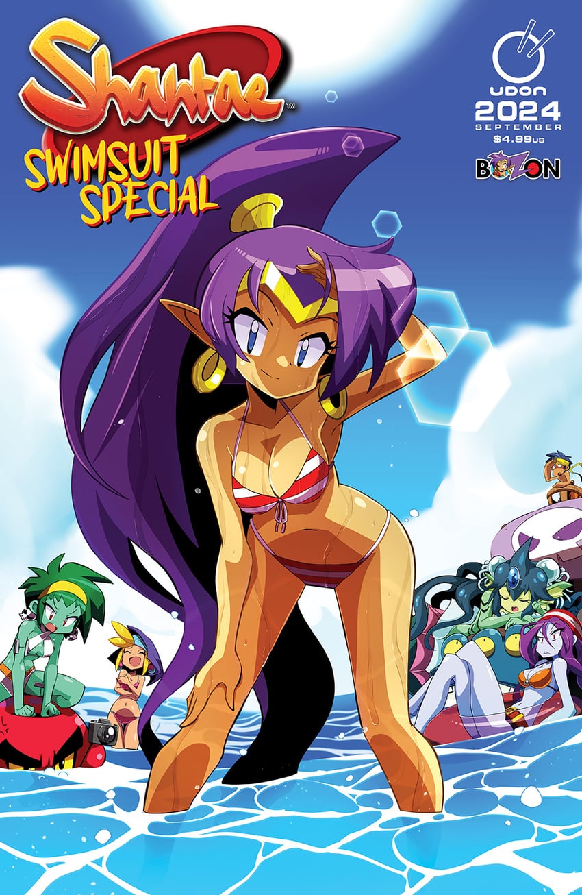 shantae, rottytops, risky boots, sky, giga mermaid, and 2 more (shantae) drawn by sakurajyousui_nami