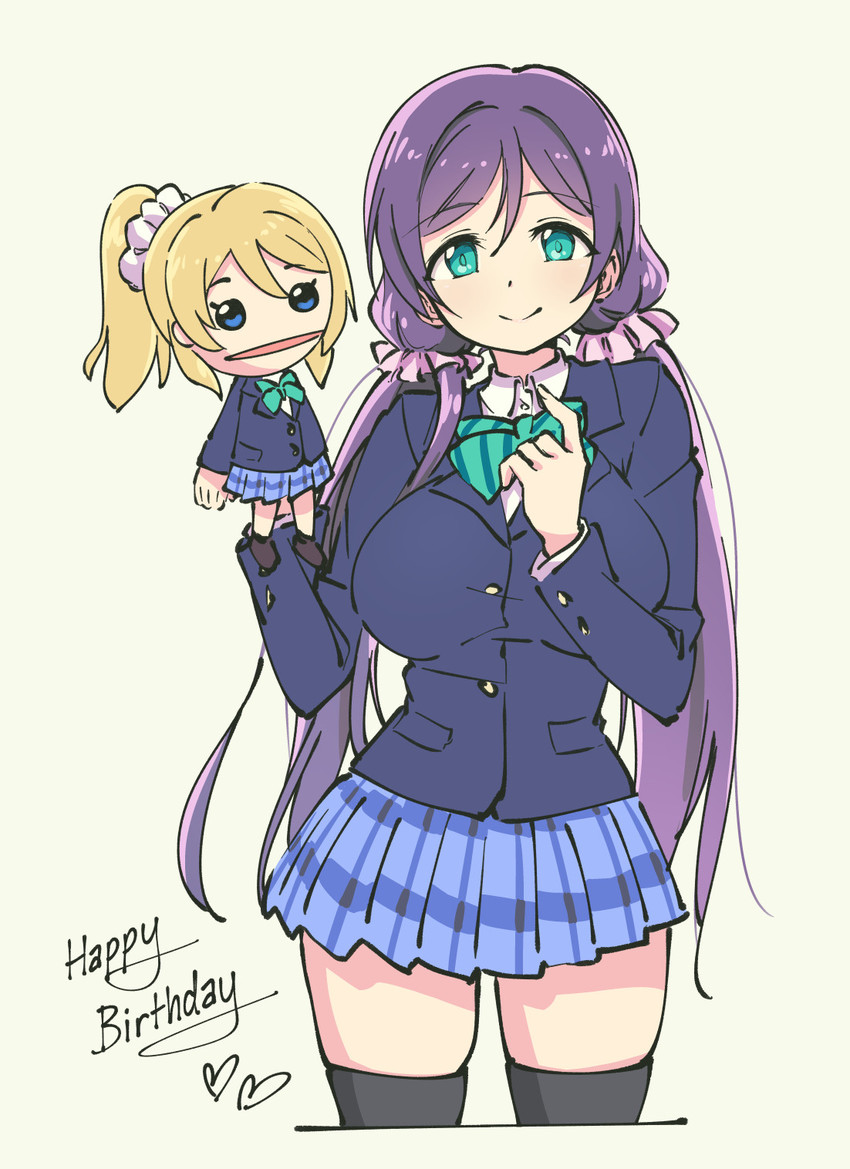 tojo nozomi and ayase eli (love live! and 1 more) drawn by pas_(paxiti)