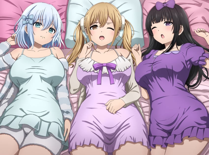 ichigaya arisa, shirokane rinko, and kurata mashiro (bang dream!) drawn by noshimurin