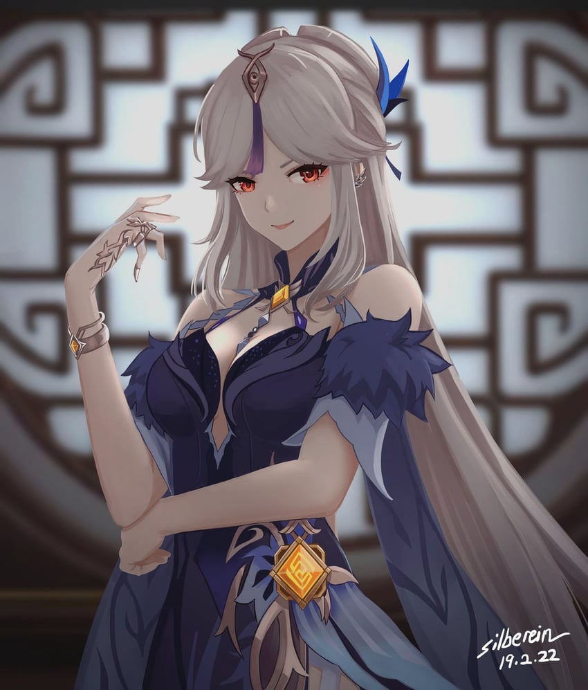 ningguang (genshin impact) drawn by silberein