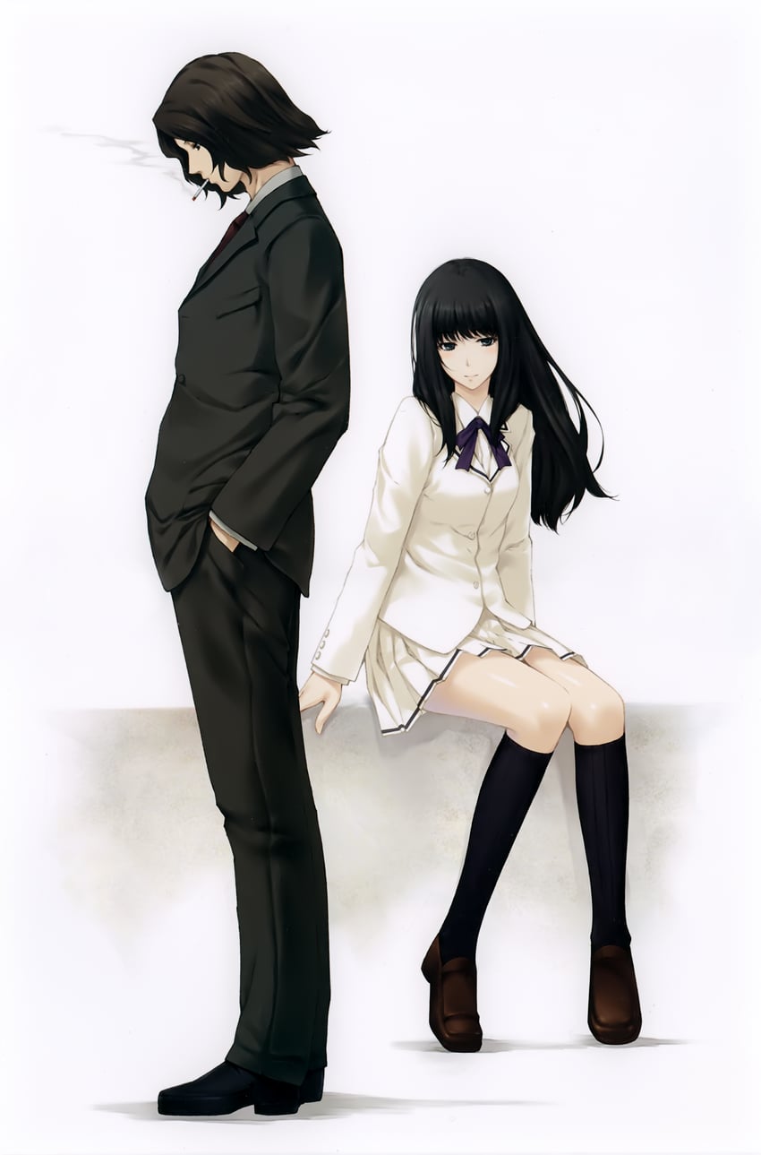 kuchiki touko and tokisaka reiji (kara no shoujo and 1 more) drawn by sugina_miki