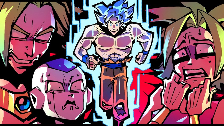 son goku, frieza, broly, kefla, and final form frieza (dragon ball and 3 more) drawn by dav_(krooked_glasses)