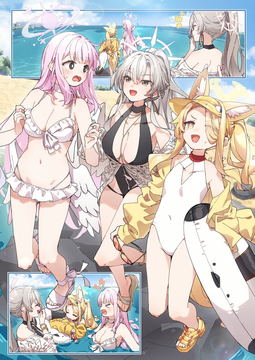 mika, seia, and nagisa (blue archive) drawn by yukie_(kusaka_shi)