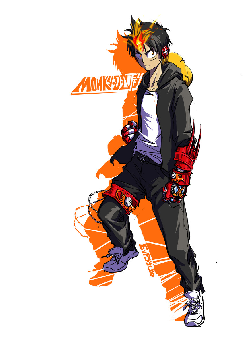 monkey d. luffy and sawada tsunayoshi (one piece and 1 more) drawn by canterbury_(6739793)
