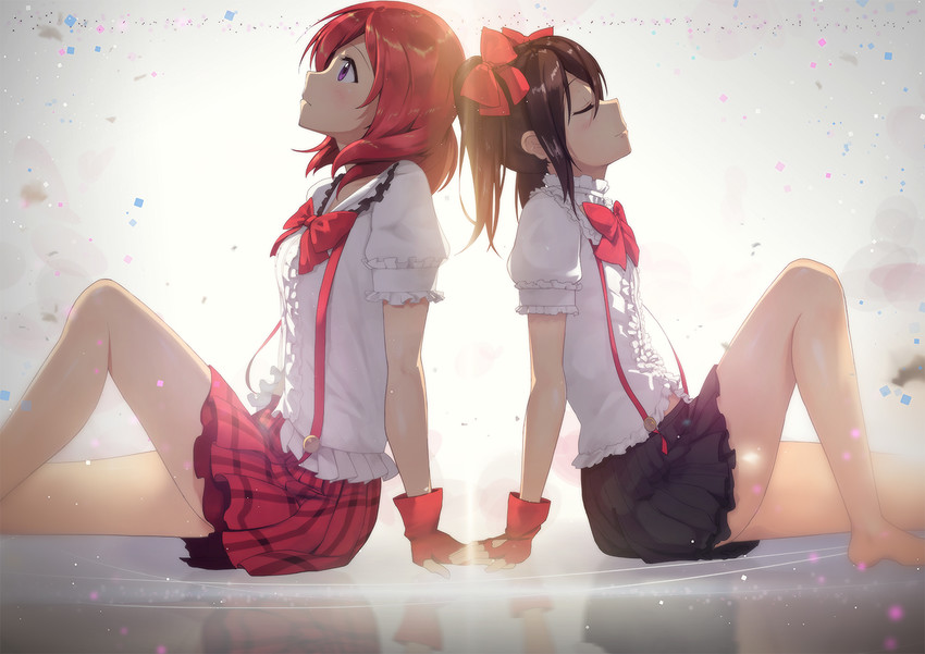 nishikino maki and yazawa nico (love live! and 1 more) drawn by redame